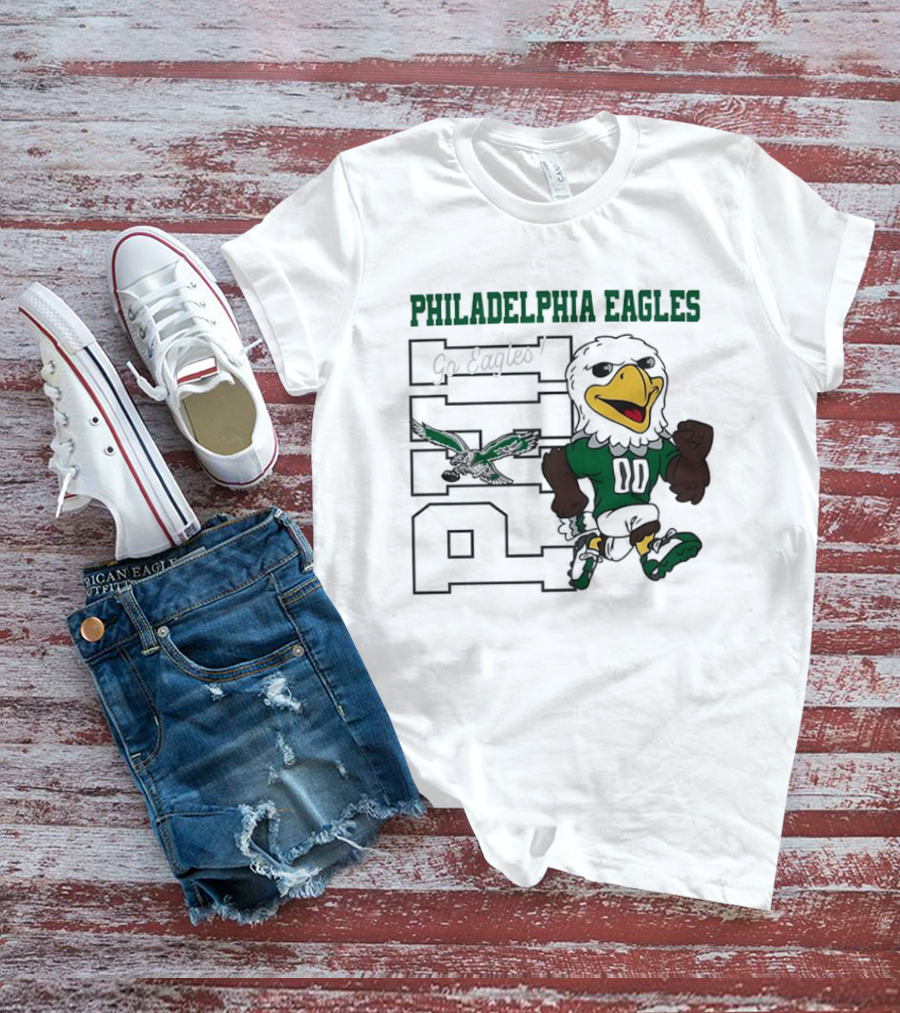 Philadelphia Eagles Go Eagles Mascot 00 Vintage Style Fan Gear T-Shirt