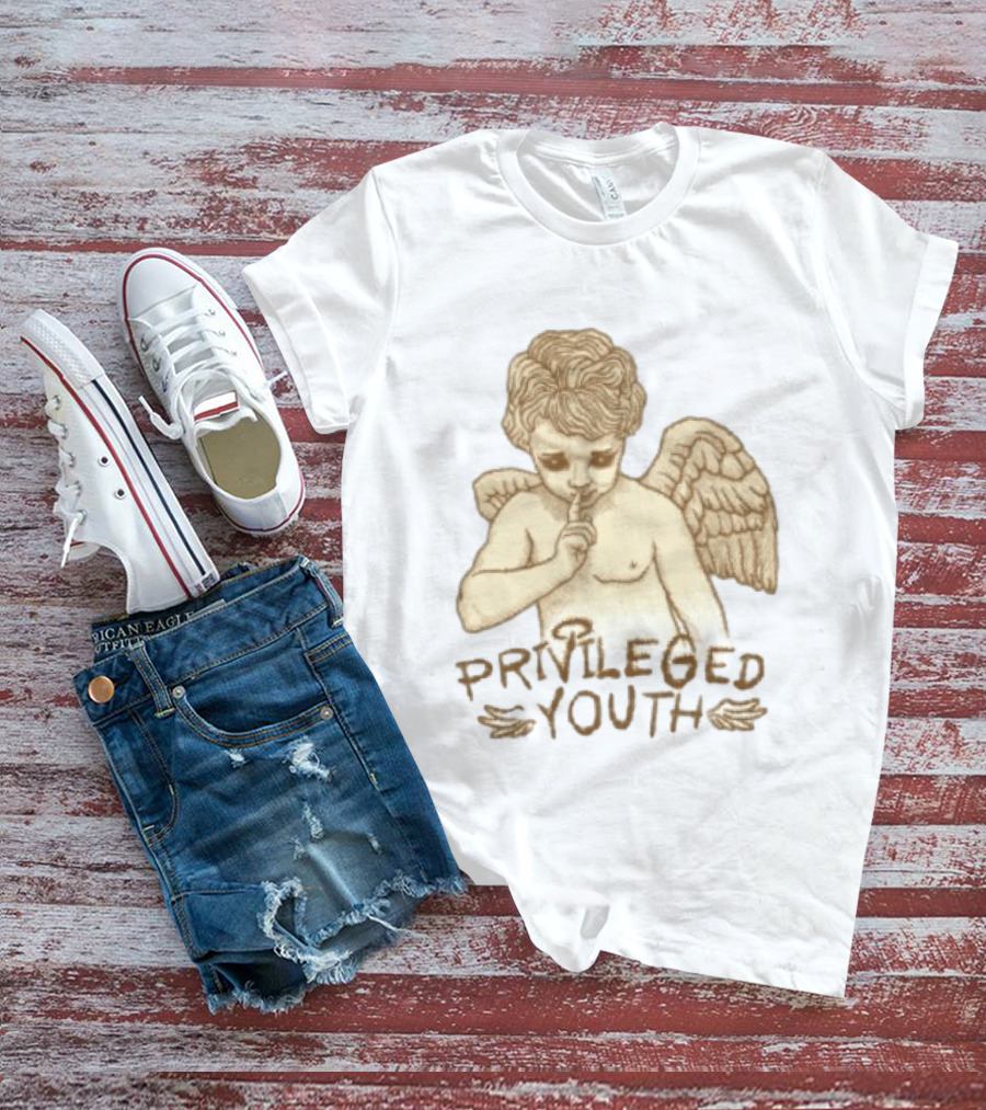 Privileged Youth Angel Oversized White Vintage Cherub T-Shirt