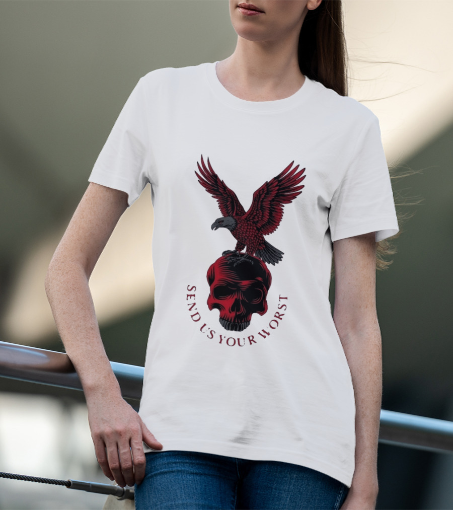 Send Us Your Worst Eagle And Skull Gothic T-Shirt