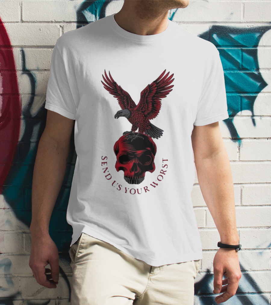 Send Us Your Worst Eagle And Skull Gothic T-Shirt