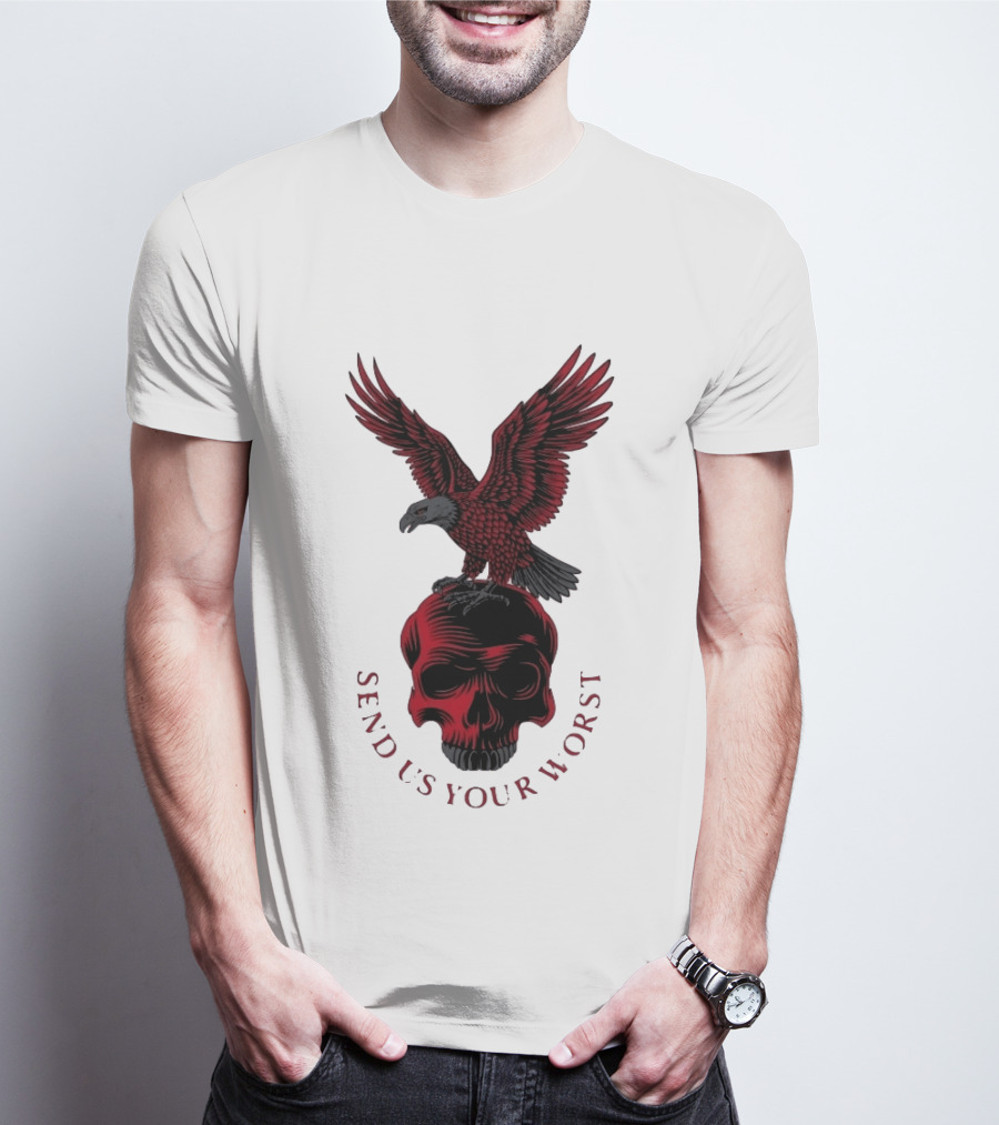 Send Us Your Worst Eagle And Skull Gothic T-Shirt