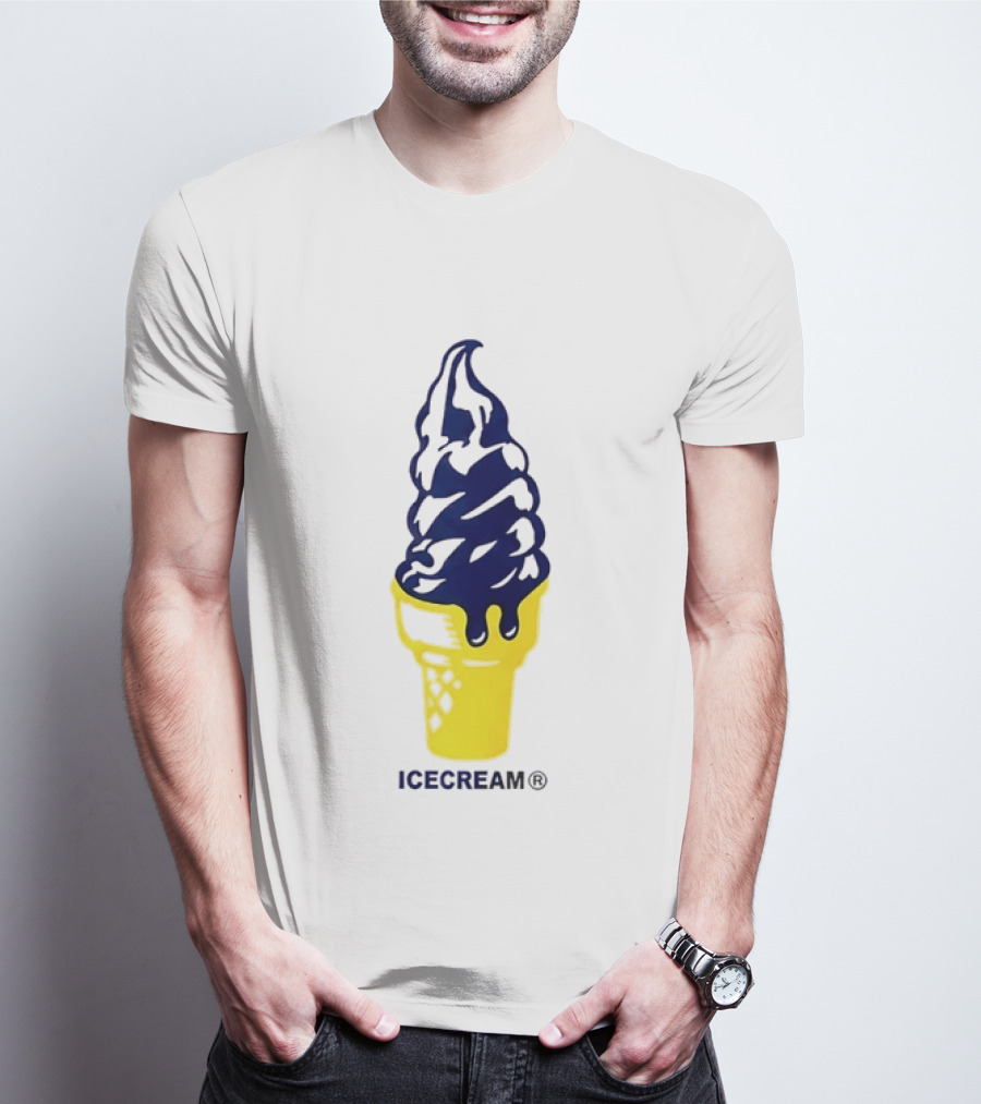 Trevor Goosby Icecream Soft Serve Brand Yellow Cone T-Shirt