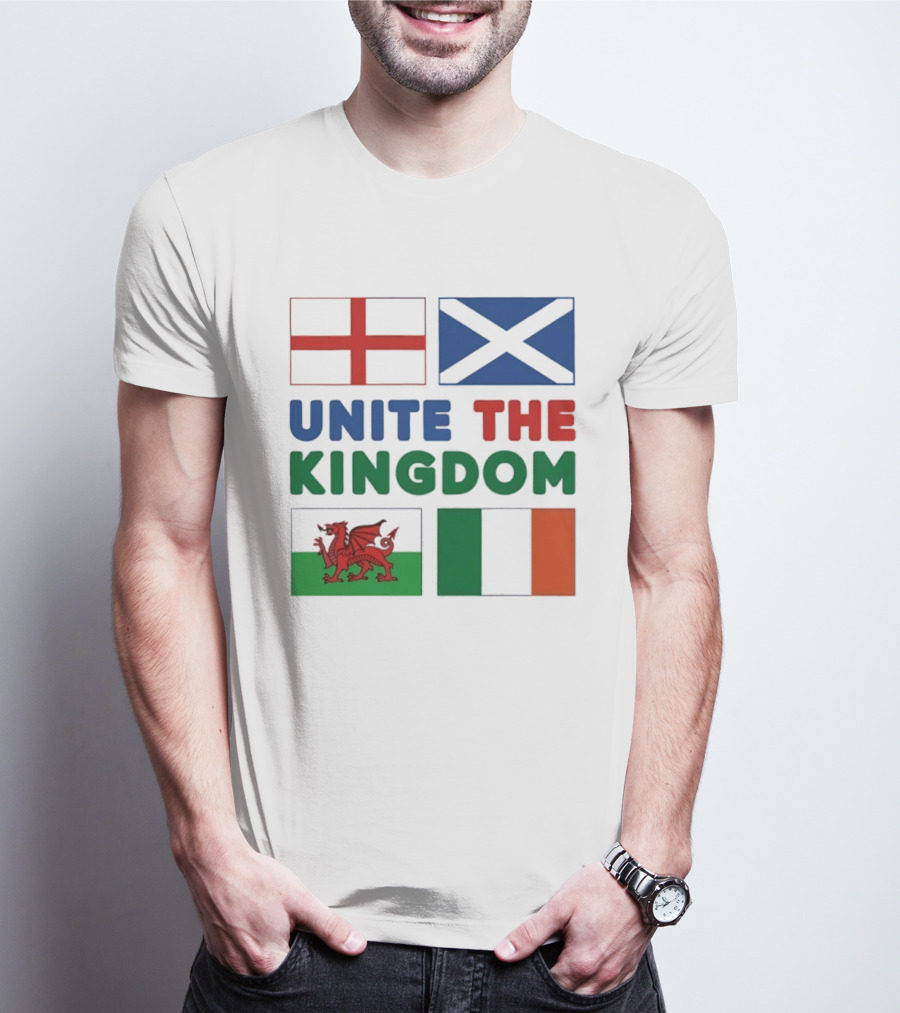 Unite The Kingdom England Scotland Wales Ireland Flags British Isles T-Shirt