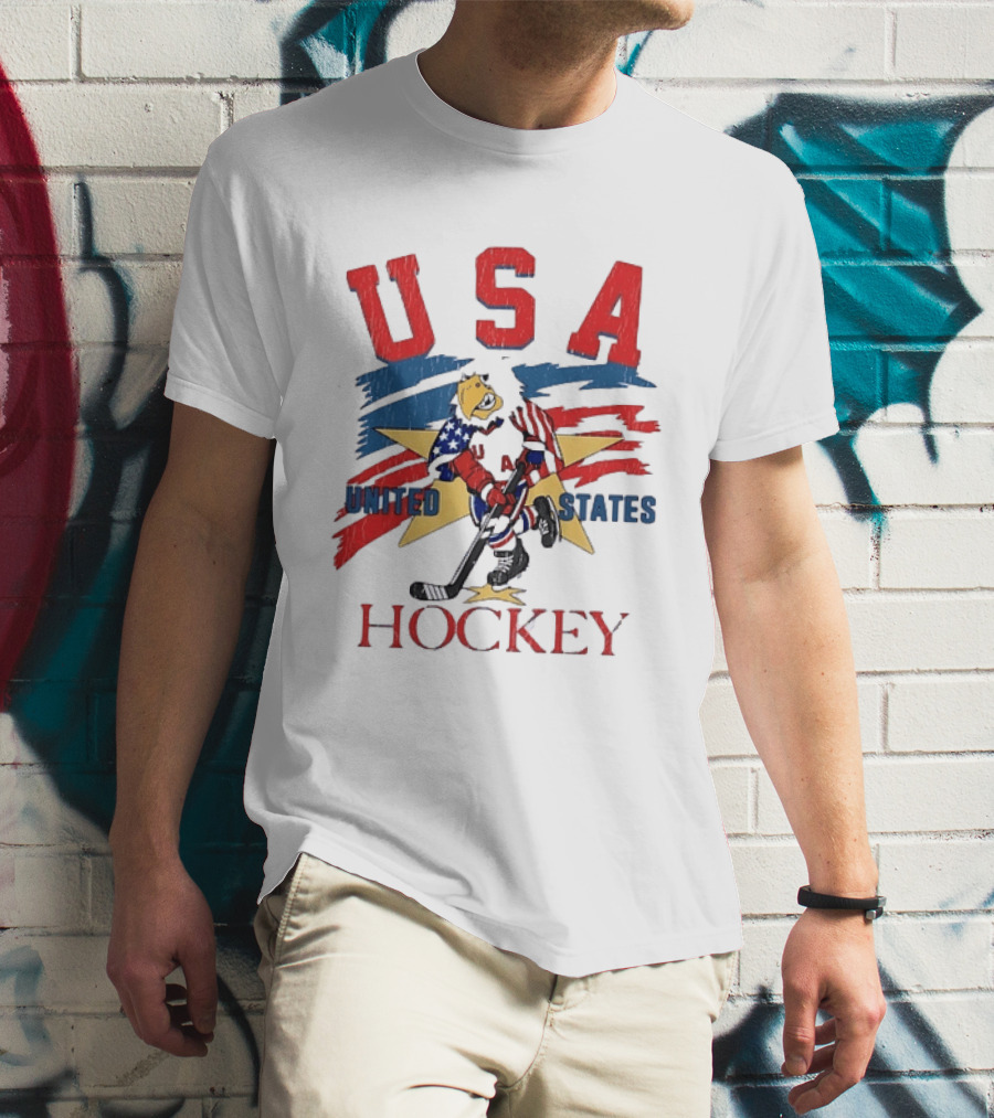 USA United States Hockey Eagle Distressed T-Shirt