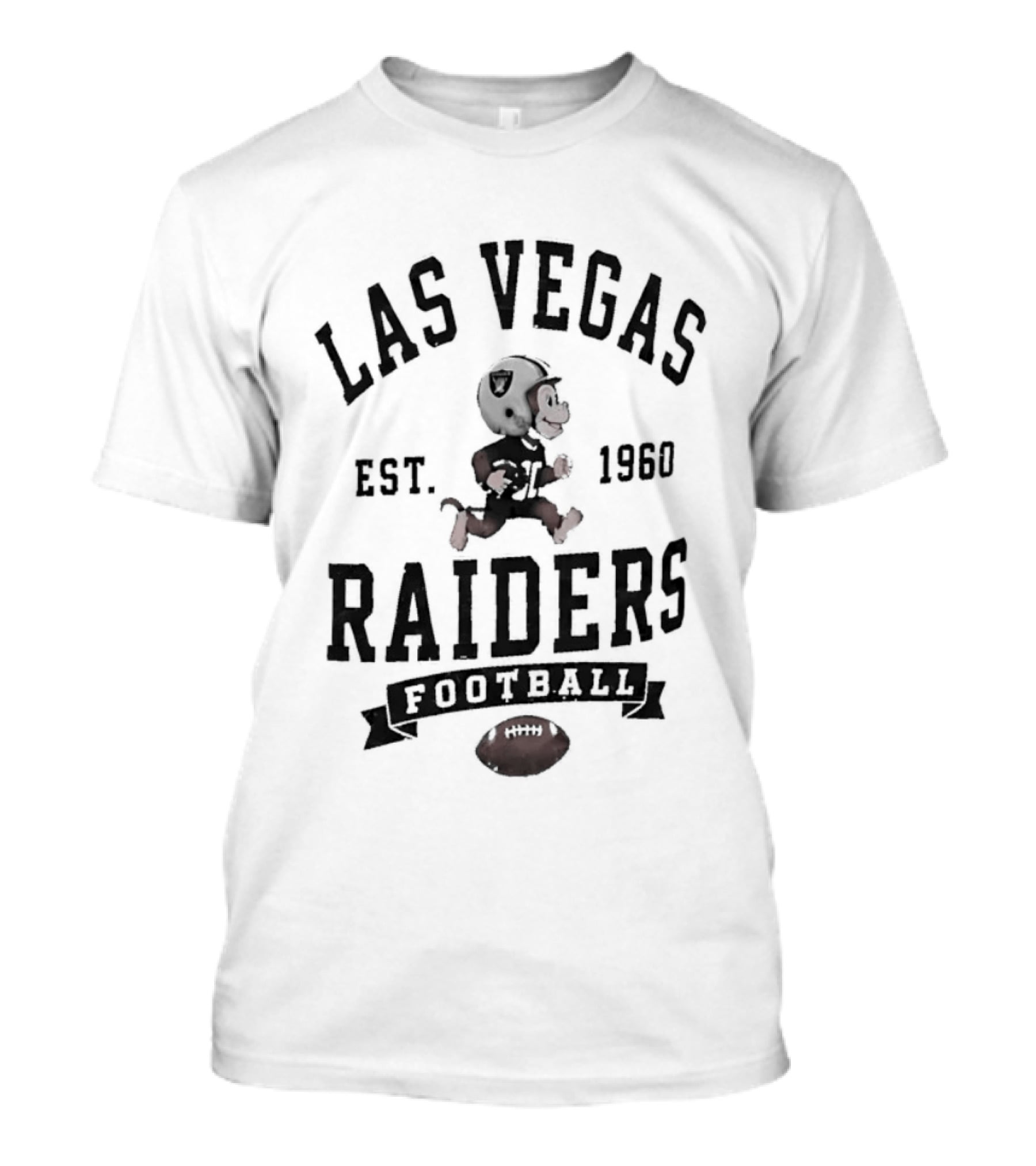 Las Vegas Raiders X Monkey Running Football Est 1960 T-Shirt