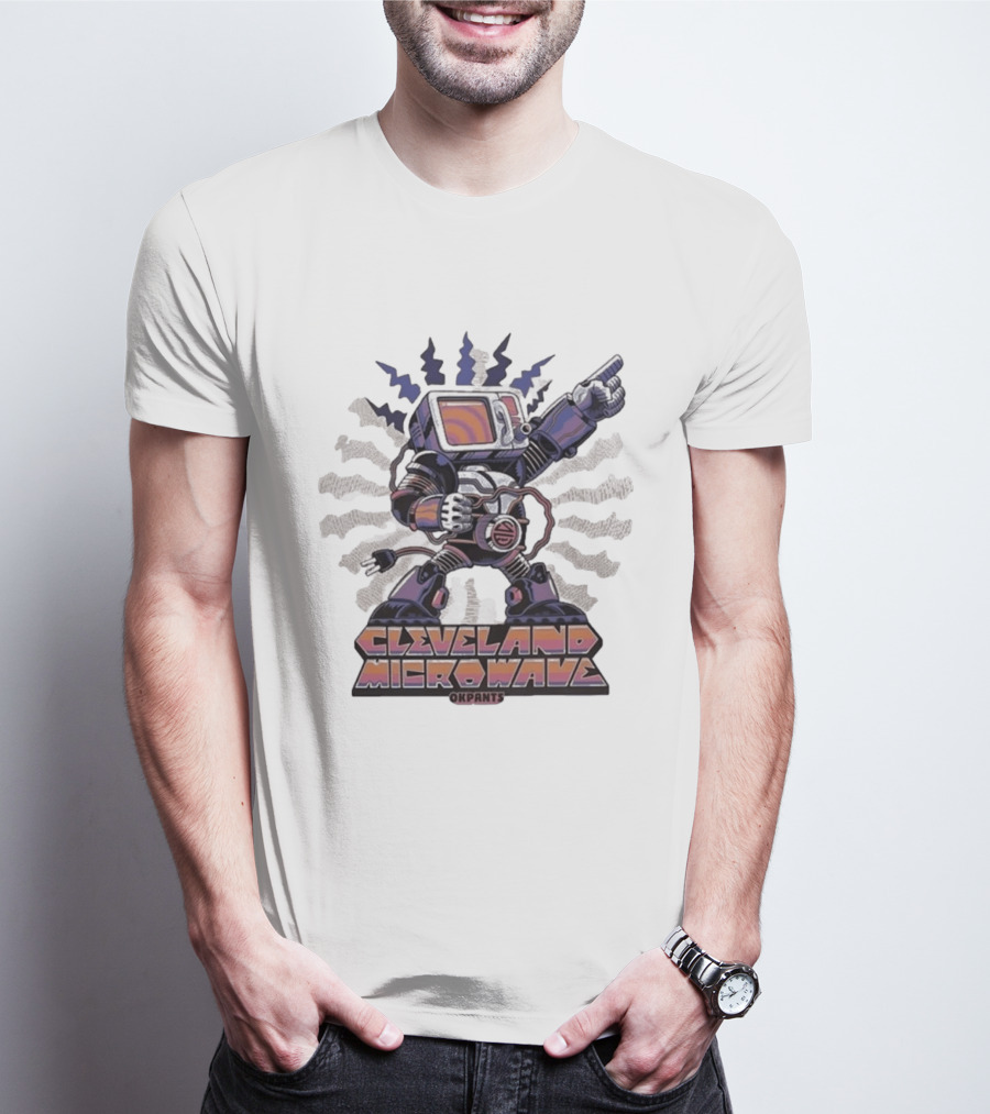 Cleveland Microwave Okpants Retro Robot TV T-Shirt