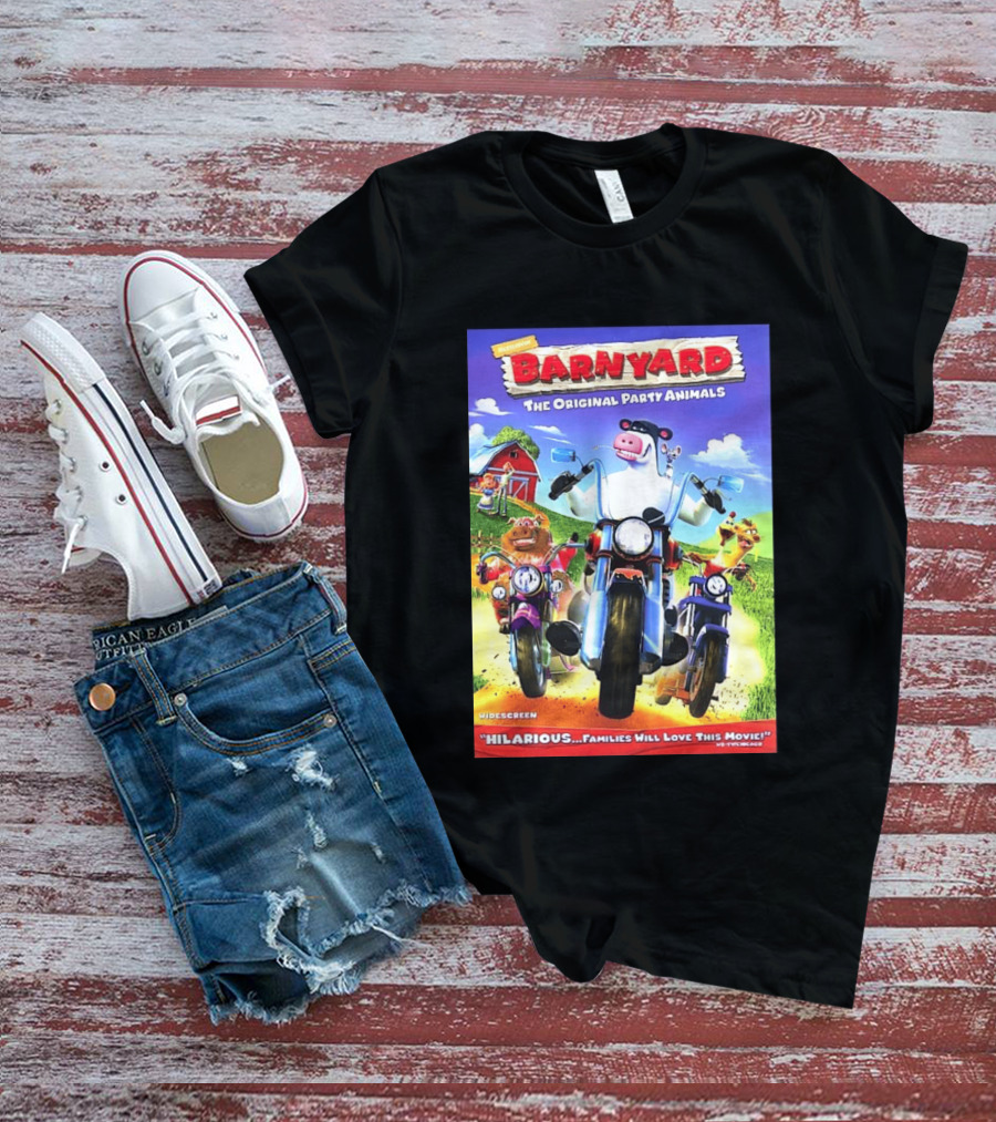 Nickelodeon Barnyard DVD 2006 Hilarious The Original Party Animals Widescreen T-Shirt