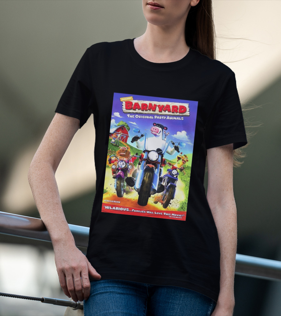 Nickelodeon Barnyard DVD 2006 Hilarious The Original Party Animals Widescreen T-Shirt