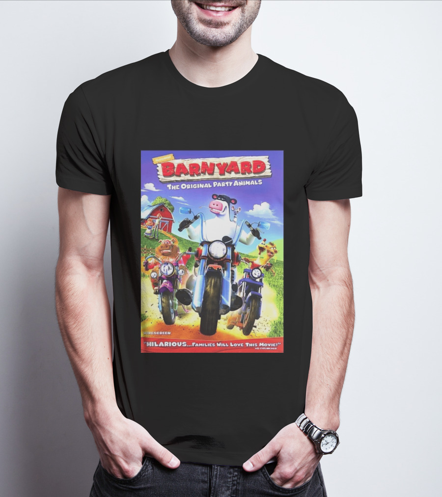 Nickelodeon Barnyard DVD 2006 Hilarious The Original Party Animals Widescreen T-Shirt