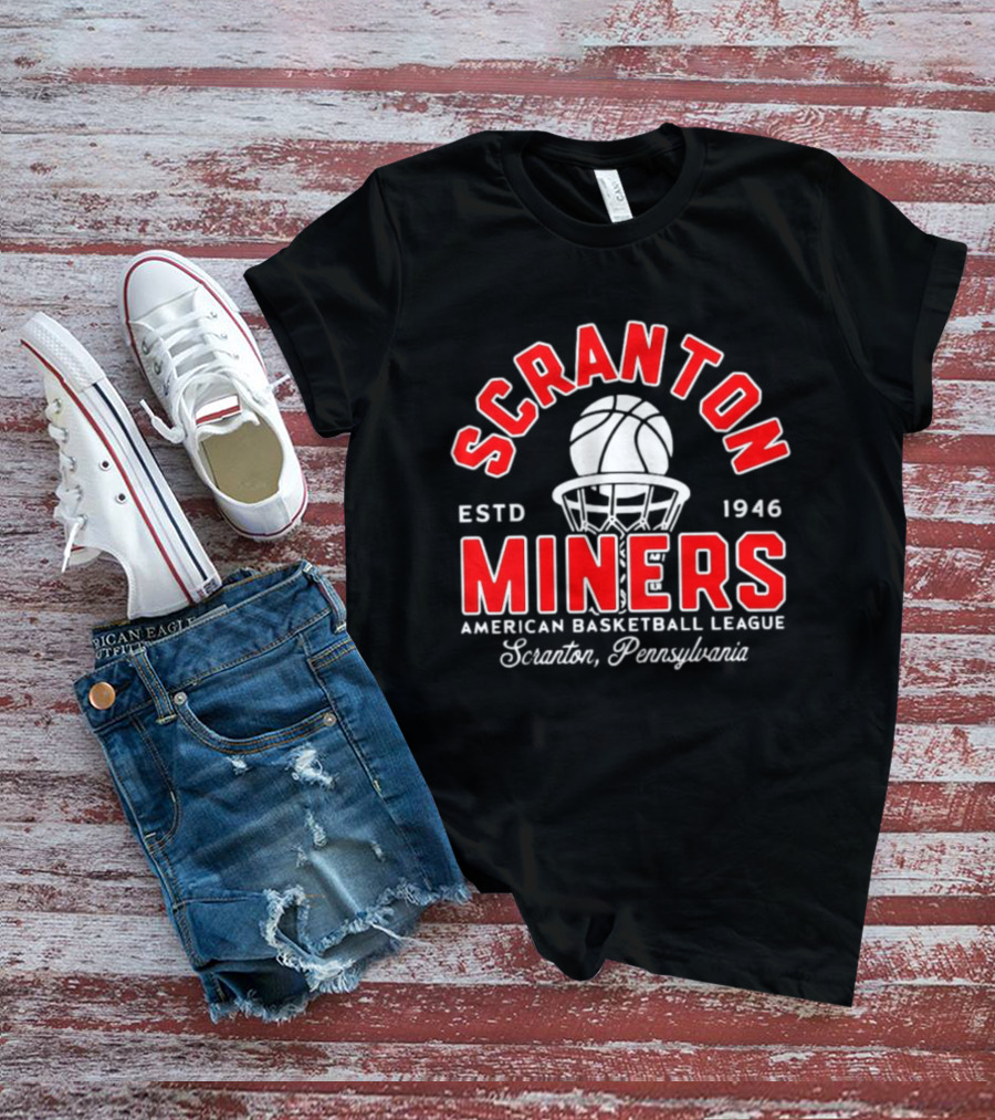 Scranton Miners Estd 1946 American Basketball League Scranton Pennsylvania T-Shirt