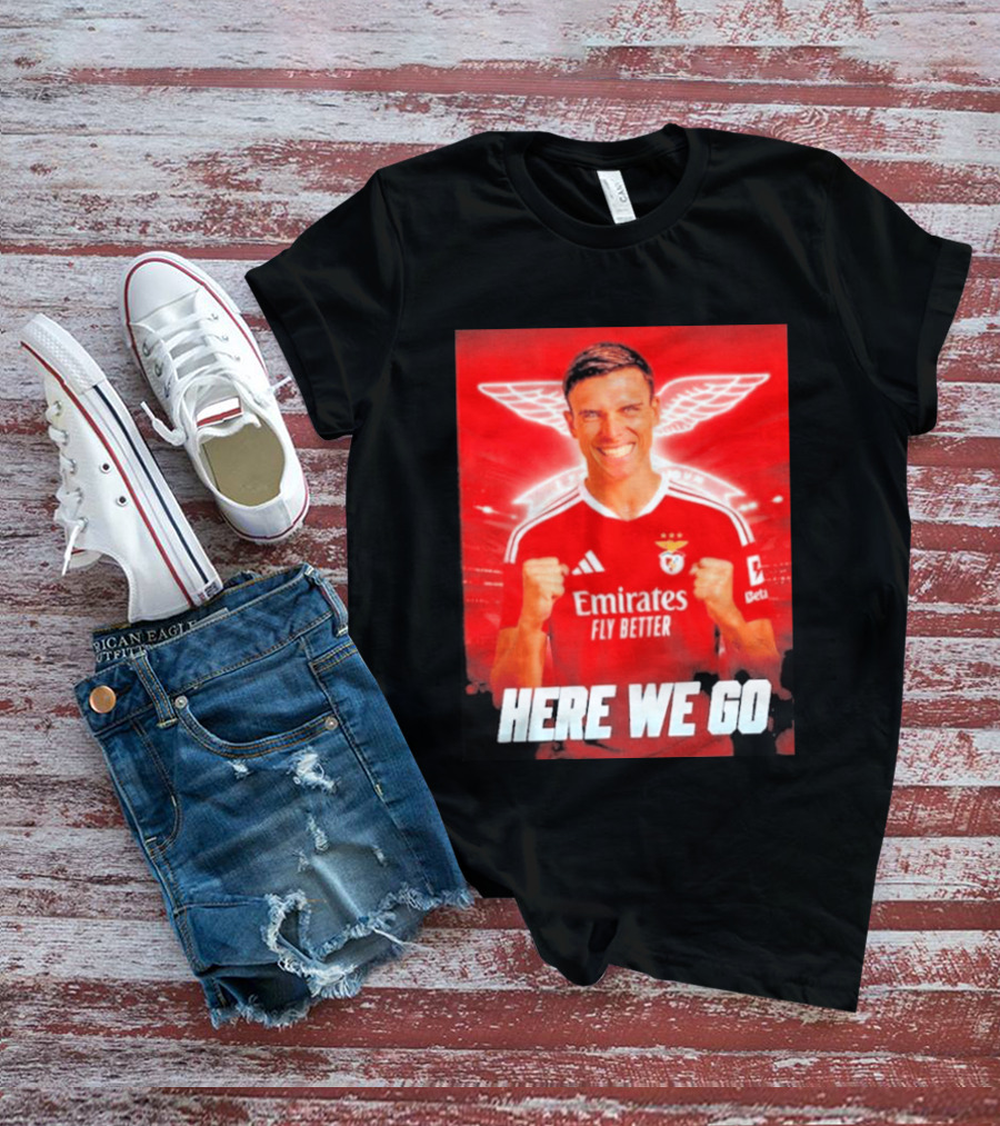 João Palhinha Benfica Transfer Here We Go Emirates Fly Better T-Shirt
