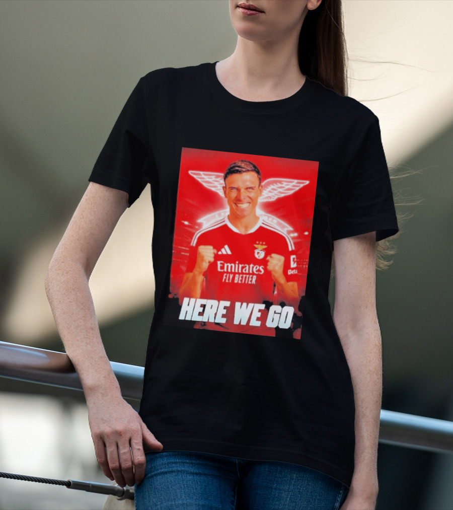 João Palhinha Benfica Transfer Here We Go Emirates Fly Better T-Shirt