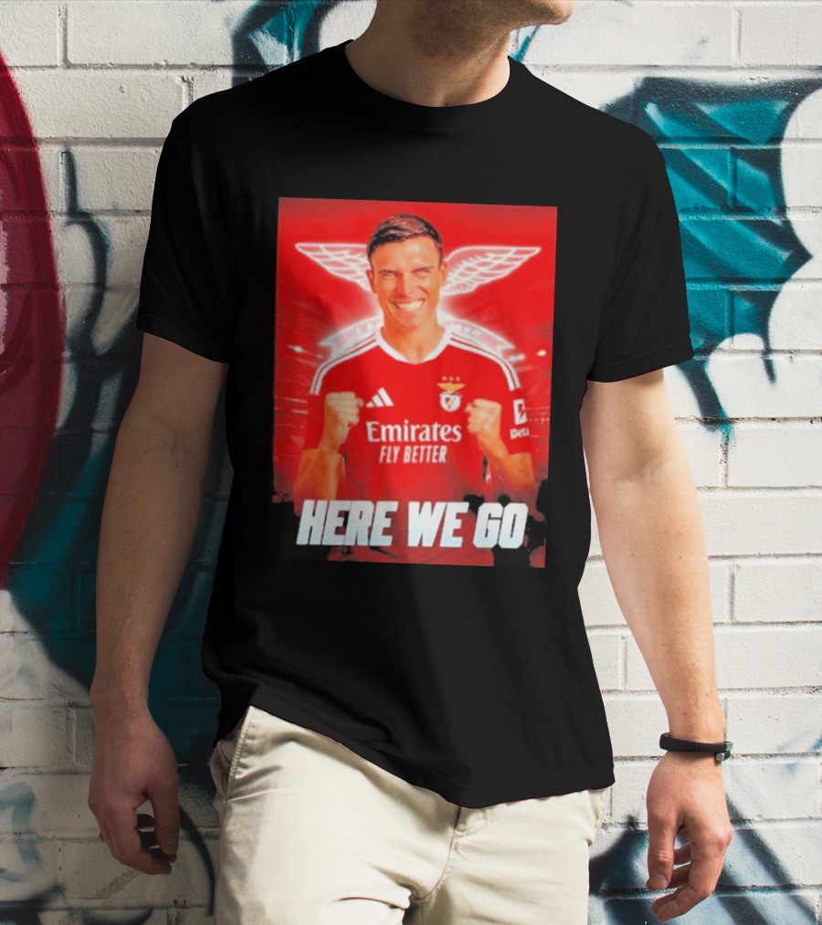 João Palhinha Benfica Transfer Here We Go Emirates Fly Better T-Shirt
