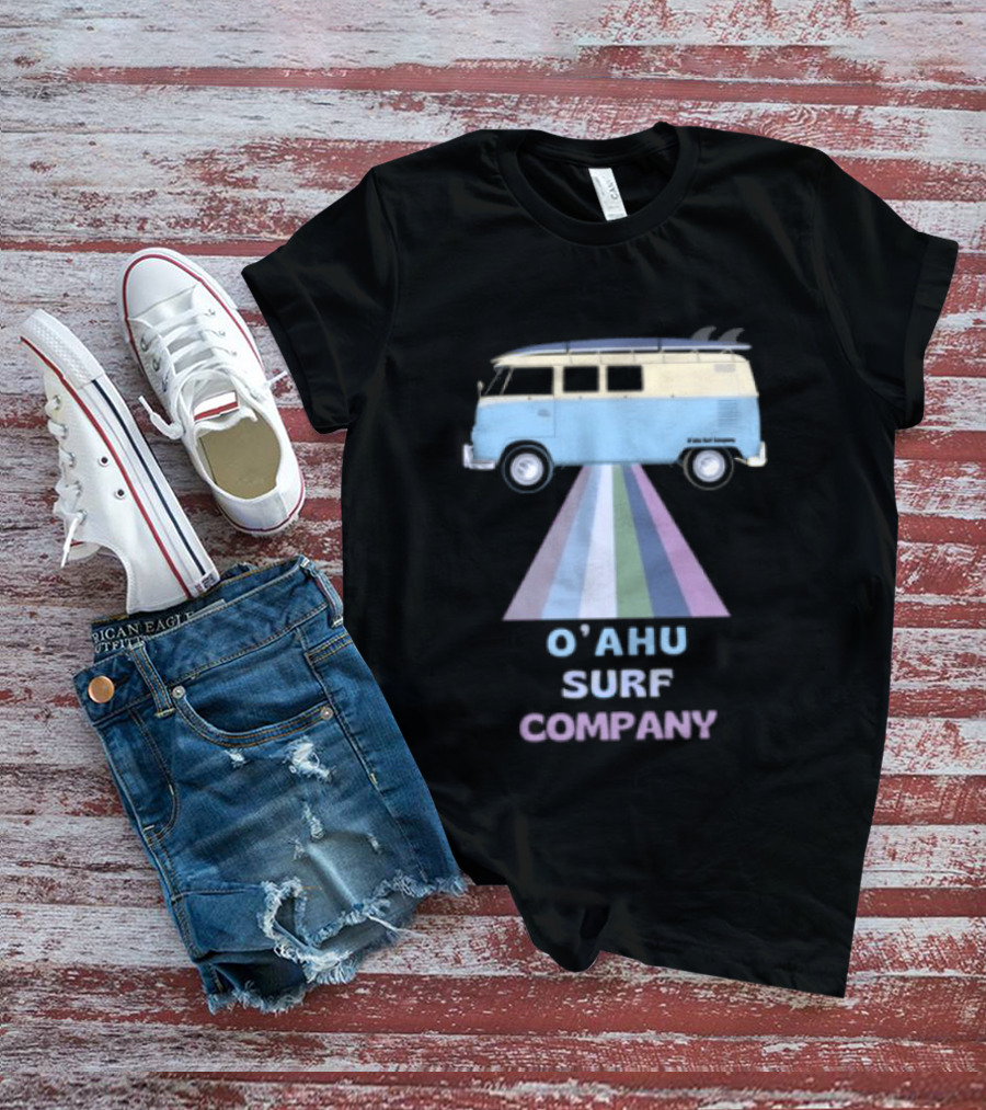 Oahu Surf Company Vintage Surf Bus Hawaiian Islands T-Shirt