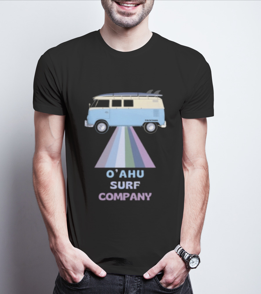 Oahu Surf Company Vintage Surf Bus Hawaiian Islands T-Shirt