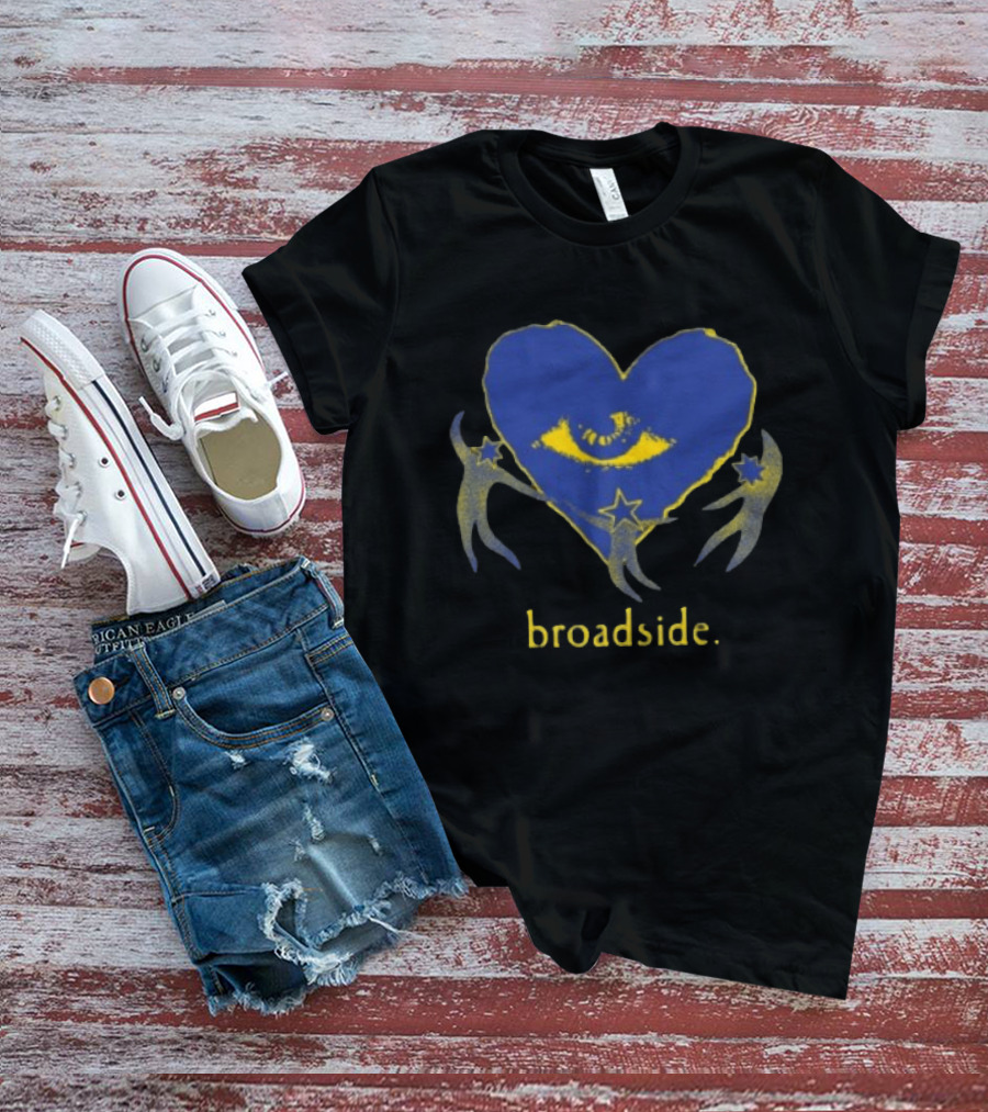 Broadside Store Heart Star Eye Symbol With Stars And Celestial Figures T-Shirt