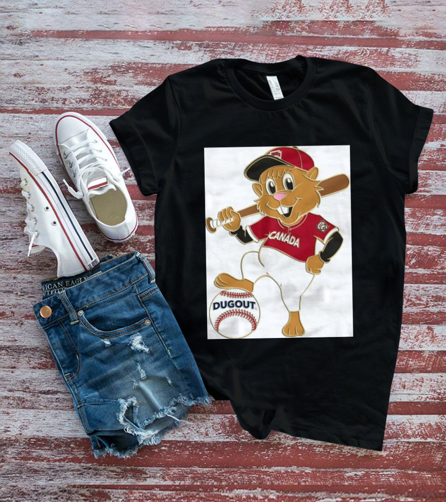 Canada Little League Beaver Baseball Dugout Pin T-Shirt