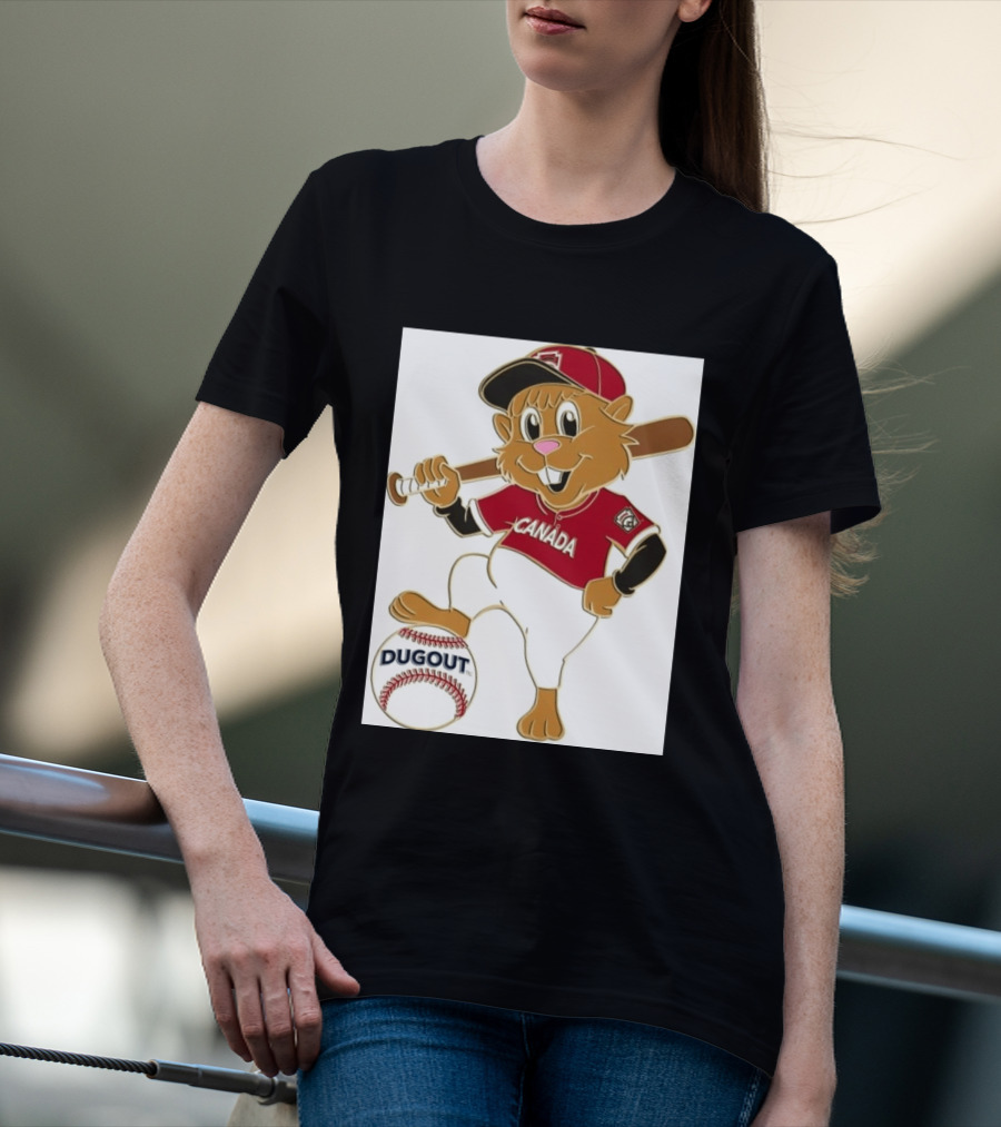 Canada Little League Beaver Baseball Dugout Pin T-Shirt