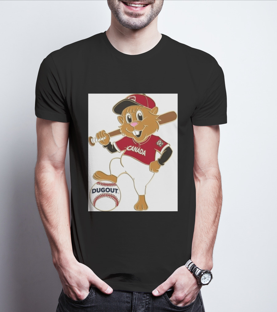 Canada Little League Beaver Baseball Dugout Pin T-Shirt