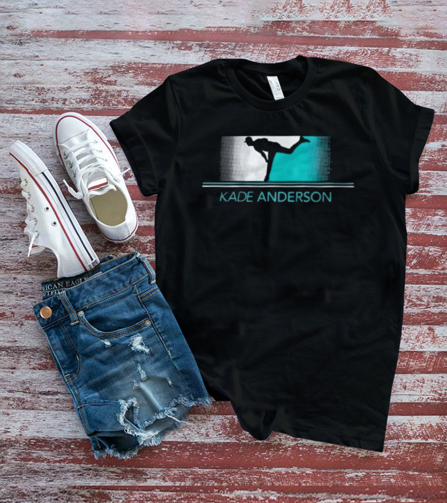 Kade Anderson Baseball Pitcher Halftone Teal T-Shirt