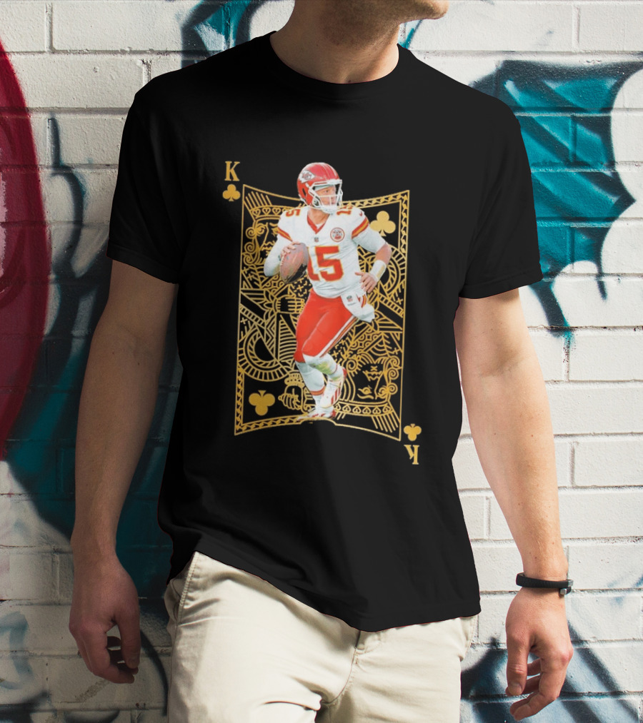 Patrick Mahomes II Kansas City Chiefs King Of Clubs Football Card T-Shirt
