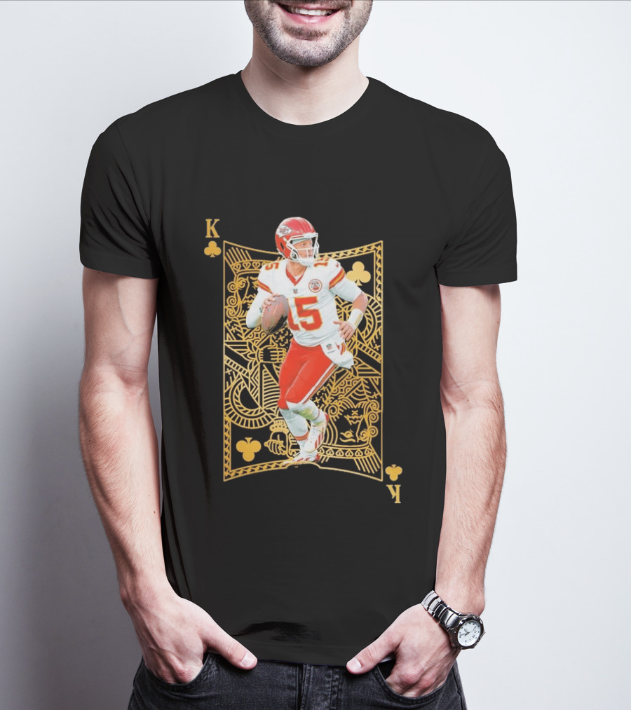 Patrick Mahomes II Kansas City Chiefs King Of Clubs Football Card T-Shirt