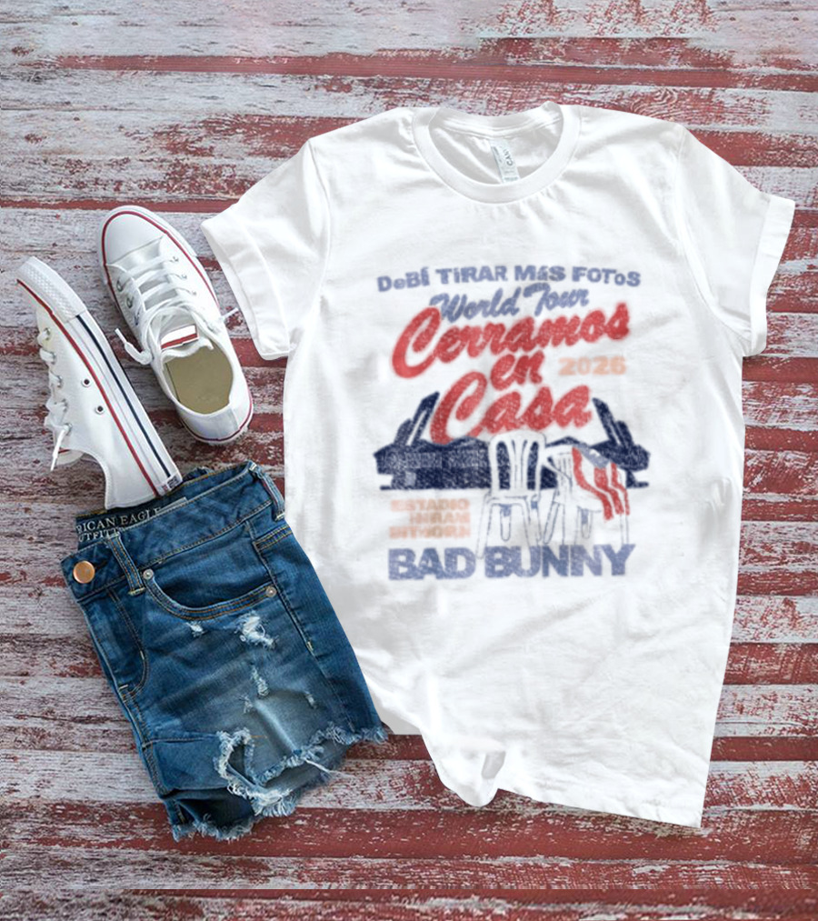 Debi Tirar Mas Fotos World Tour Bad Bunny 2022 Tour Series T-Shirt