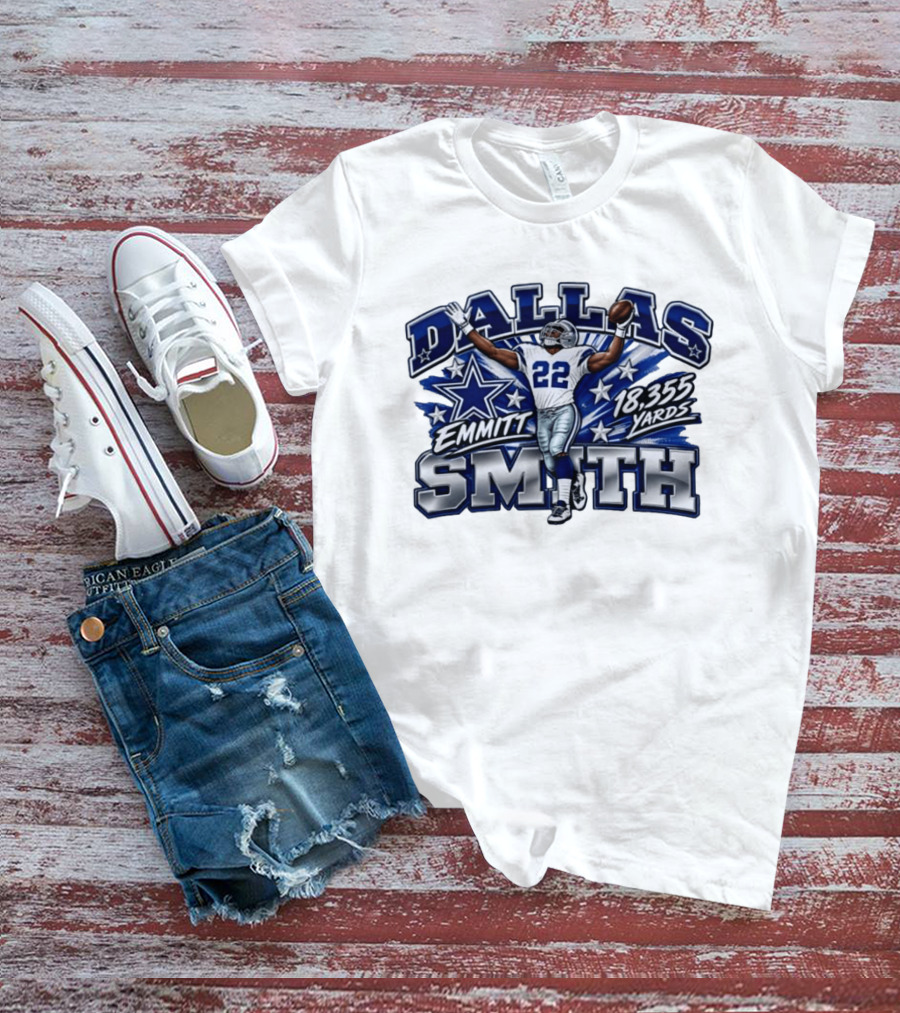 Dallas Emmitt Smith 22 Cowboys 18355 Yards Legend Star T-Shirt