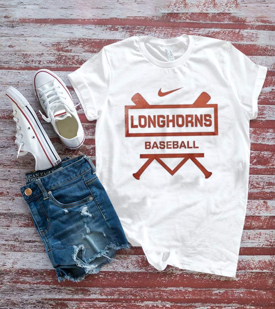 Longhorns Baseball Nike Logo Let's Go T-Shirt