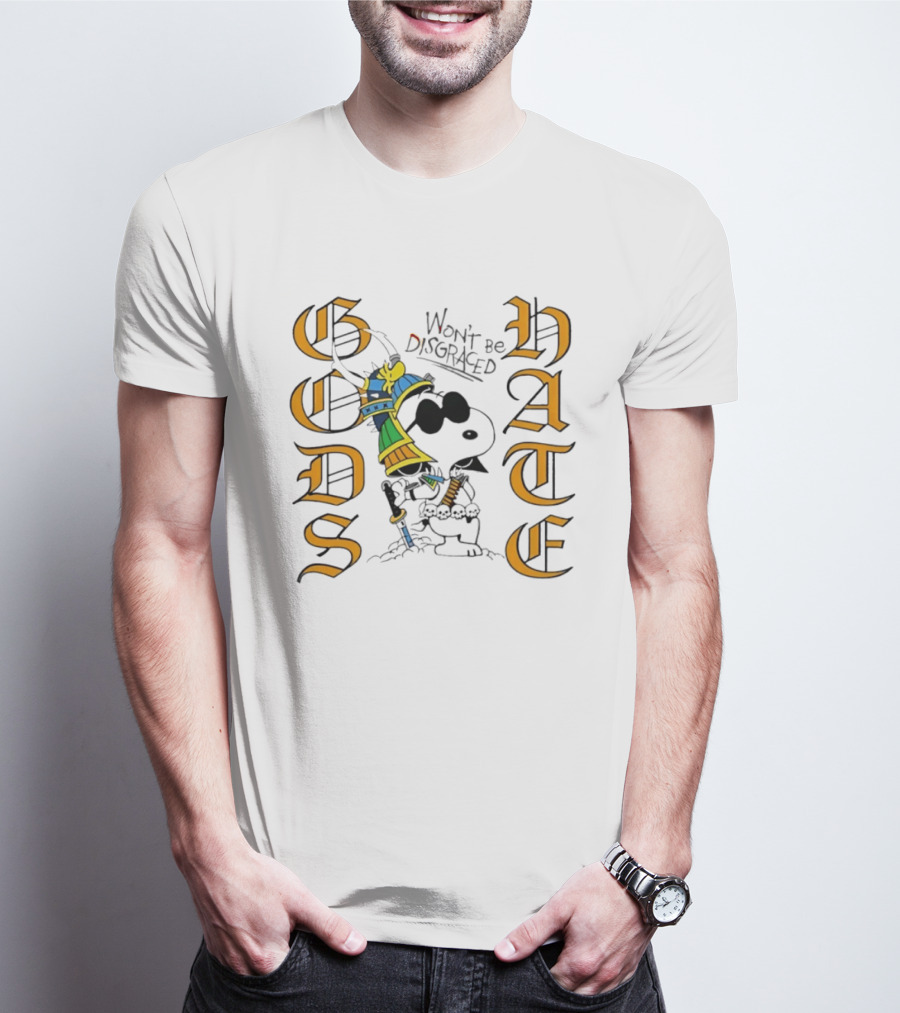 Gods Hate Snoopy Samurai Won't Be Disgraced T-Shirt