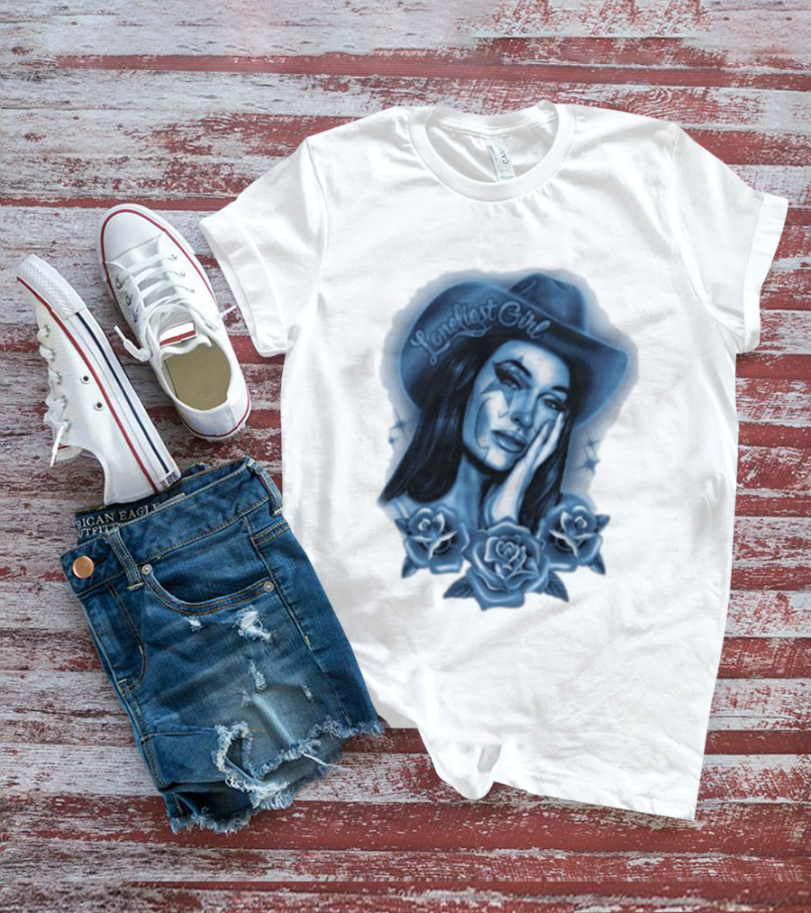 Kacey Musgraves Middle Of Nowhere Tour 2026 Loneliest Girl Airbrush Roses Blue Hat T-Shirt
