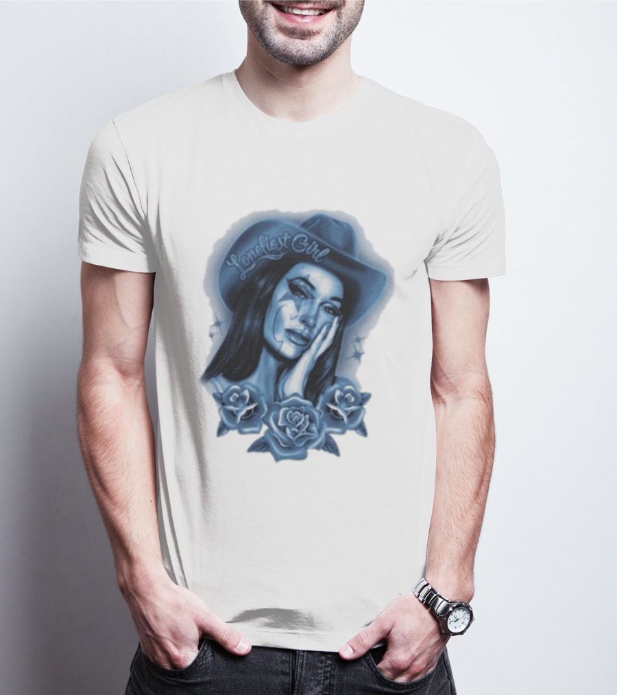 Kacey Musgraves Middle Of Nowhere Tour 2026 Loneliest Girl Airbrush Roses Blue Hat T-Shirt