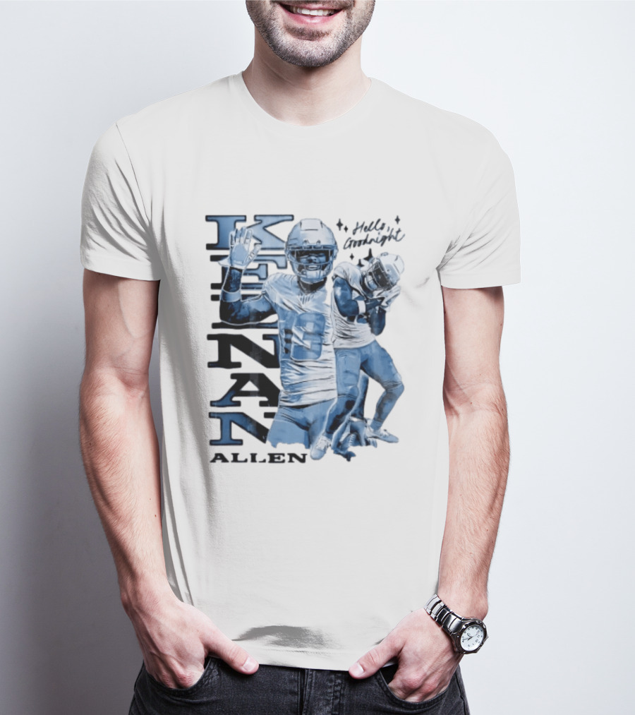 Los Angeles Chargers Keenan Allen Hello Goodnight Waving Sleeping Pose T-Shirt
