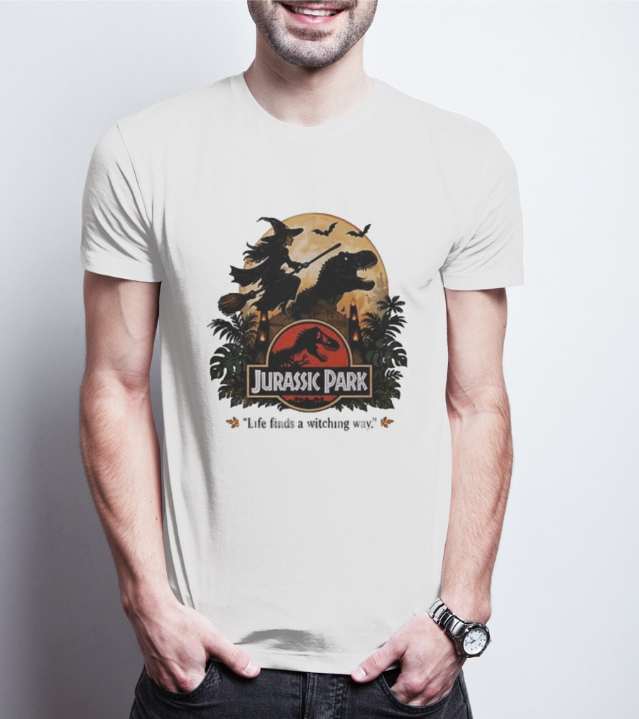 Jurassic Park Life Finds A Witching Way Halloween T-Shirt