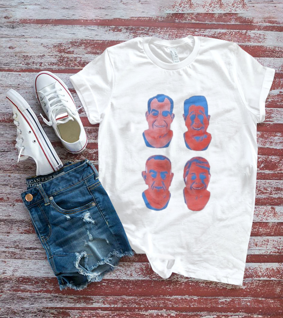 Point Break Anything To Catch The Perfect Wave Presidents Parody Faces T-Shirt