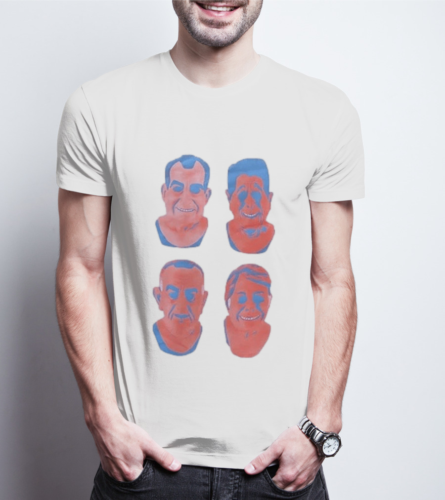 Point Break Anything To Catch The Perfect Wave Presidents Parody Faces T-Shirt