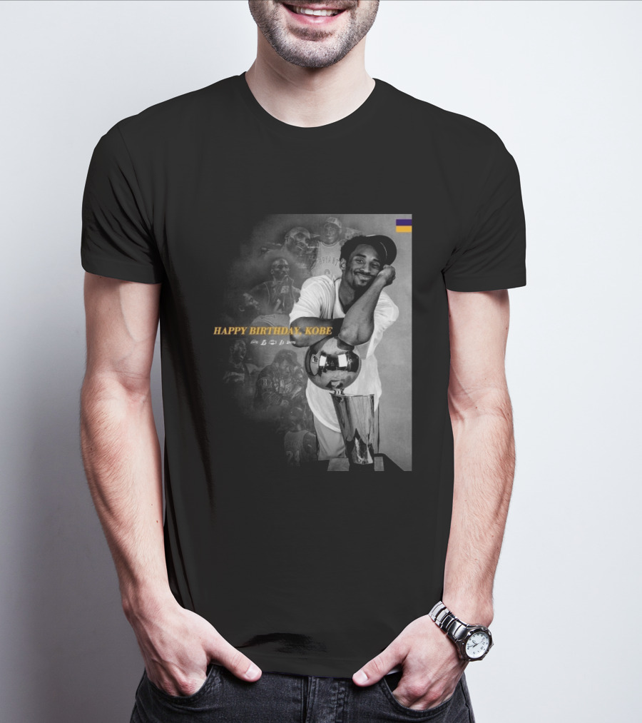 Legend Laker Happy Birthday Kobe Iconic Moments And Achievements T-Shirt