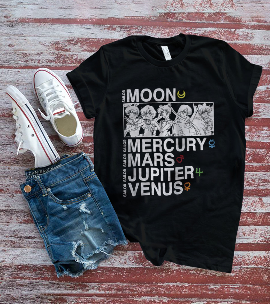 Sailor Moon Mercury Mars Jupiter Venus T-Shirt