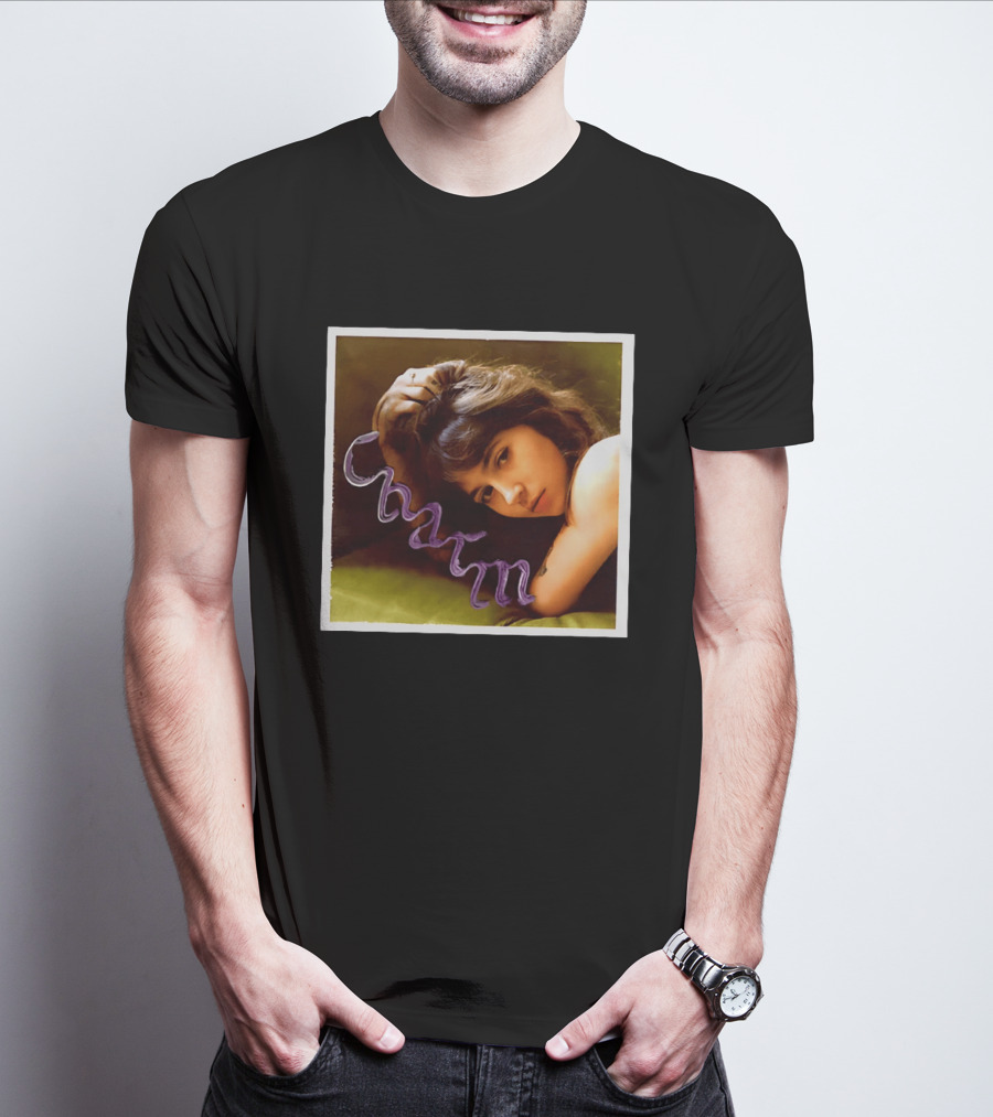 Clairo Charm Album Cover Art Vintage Portrait With Purple T-Shirt