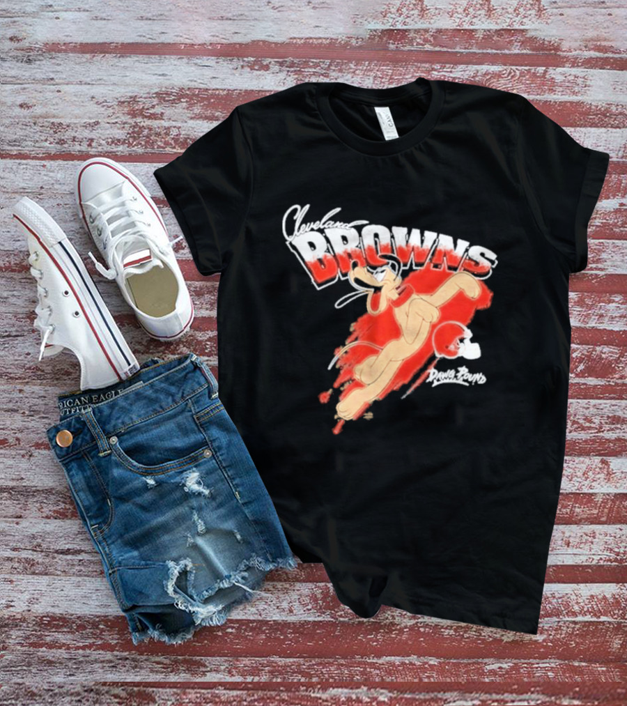 Disney Marvel Collection Pluto Cleveland Browns Collaboration T-Shirt