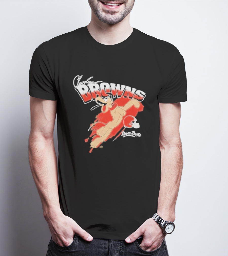 Disney Marvel Collection Pluto Cleveland Browns Collaboration T-Shirt