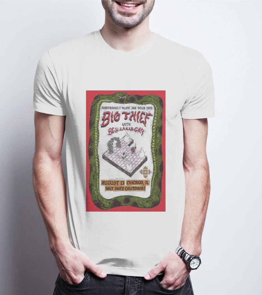 Somersault'slide 360 Tour 2026 Big Thief With Ben Lamar Gay August 13 Chicago Salt Shed Outdoor T-Shirt