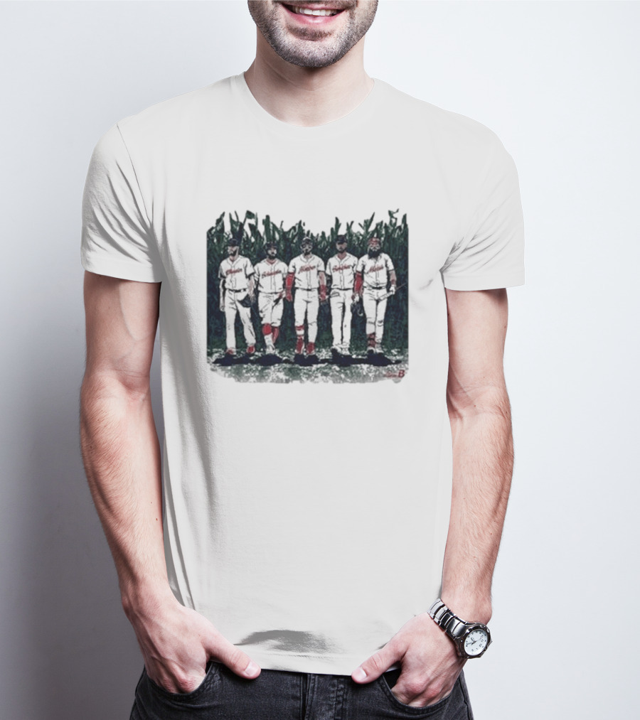 Boston Baseball Is This Heaven Field Of Dreams Players Cornfield T-Shirt