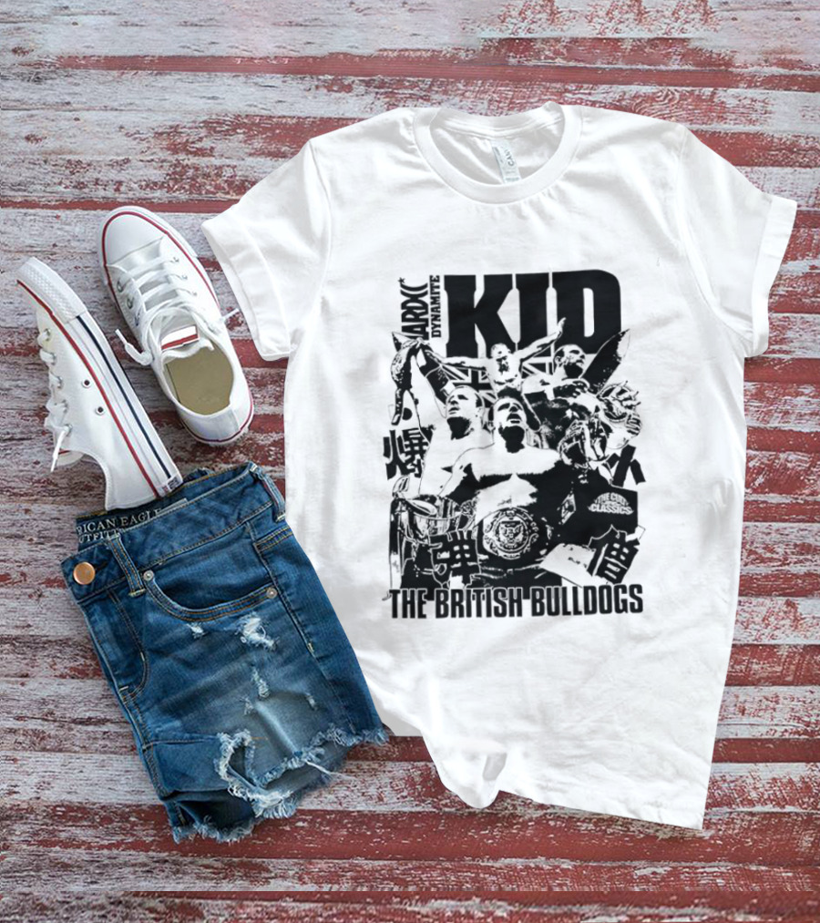 Dynamite Kid The British Bulldogs WWE Wrestling Cult T-Shirt