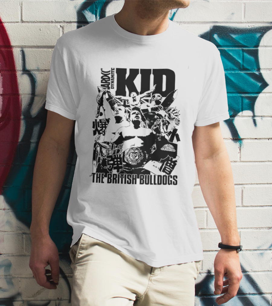 Dynamite Kid The British Bulldogs WWE Wrestling Cult T-Shirt