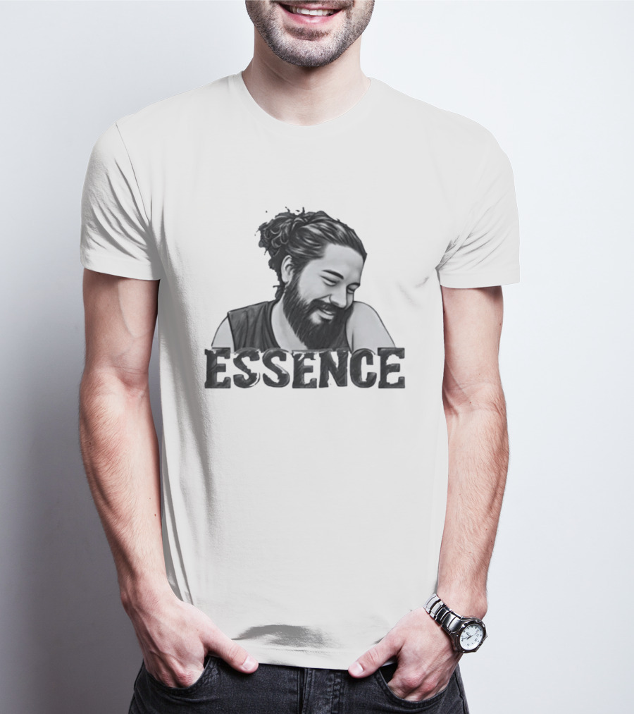 Essence Bearded Man Minimalist Smiling T-Shirt