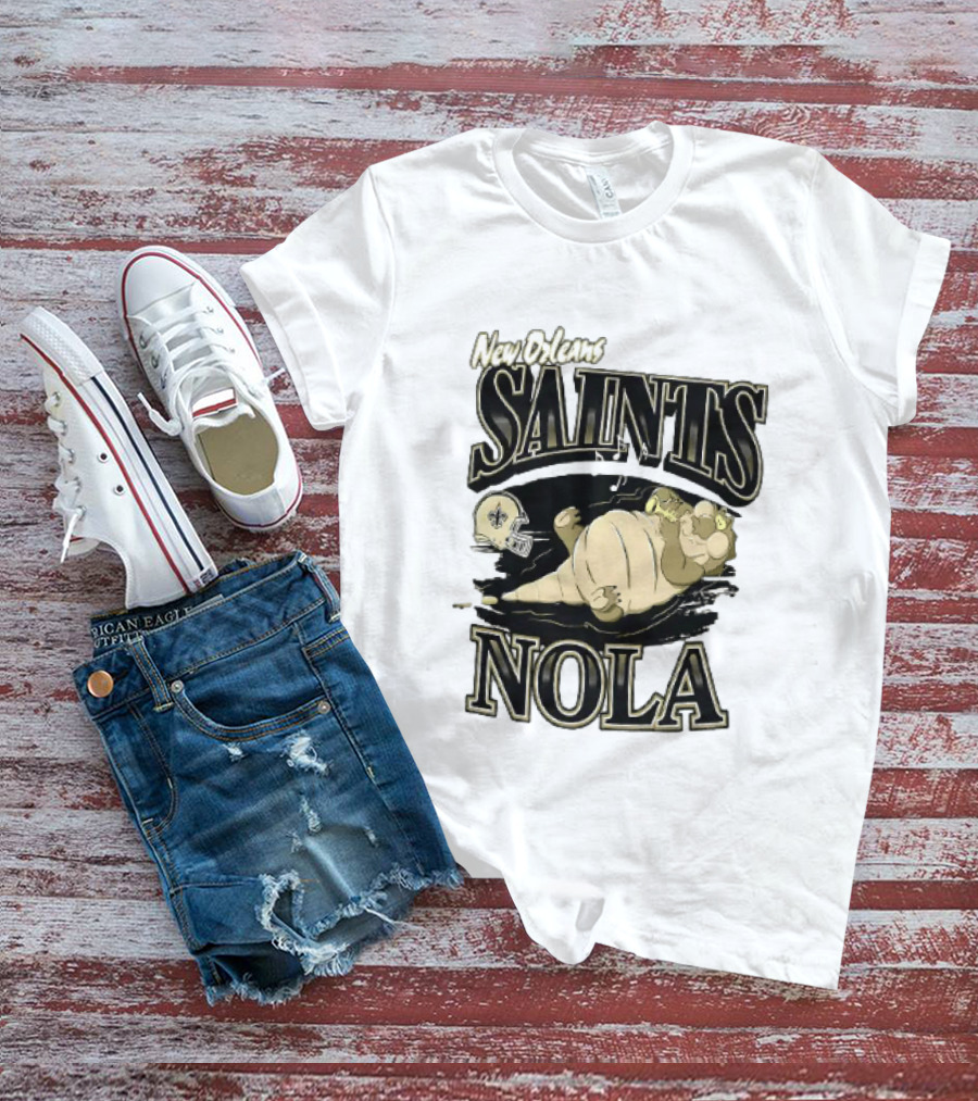 New Orleans Saints NOLA Disney Character Football T-Shirt