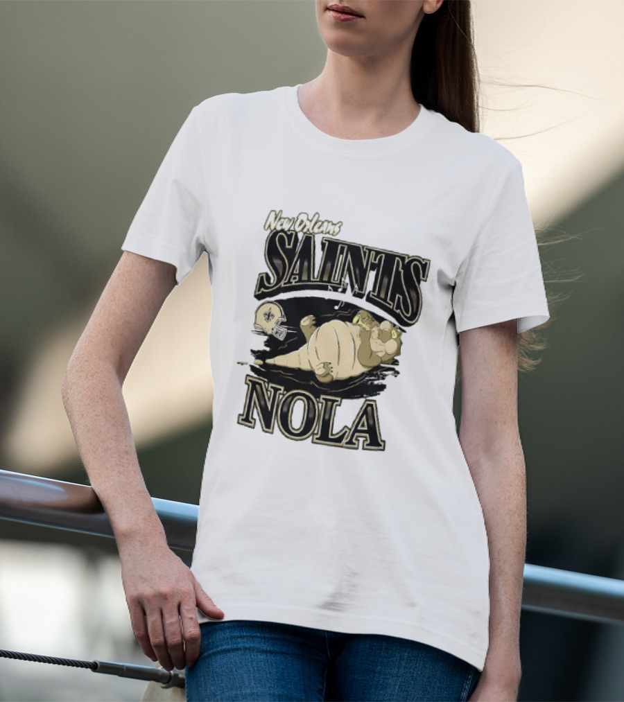New Orleans Saints NOLA Disney Character Football T-Shirt