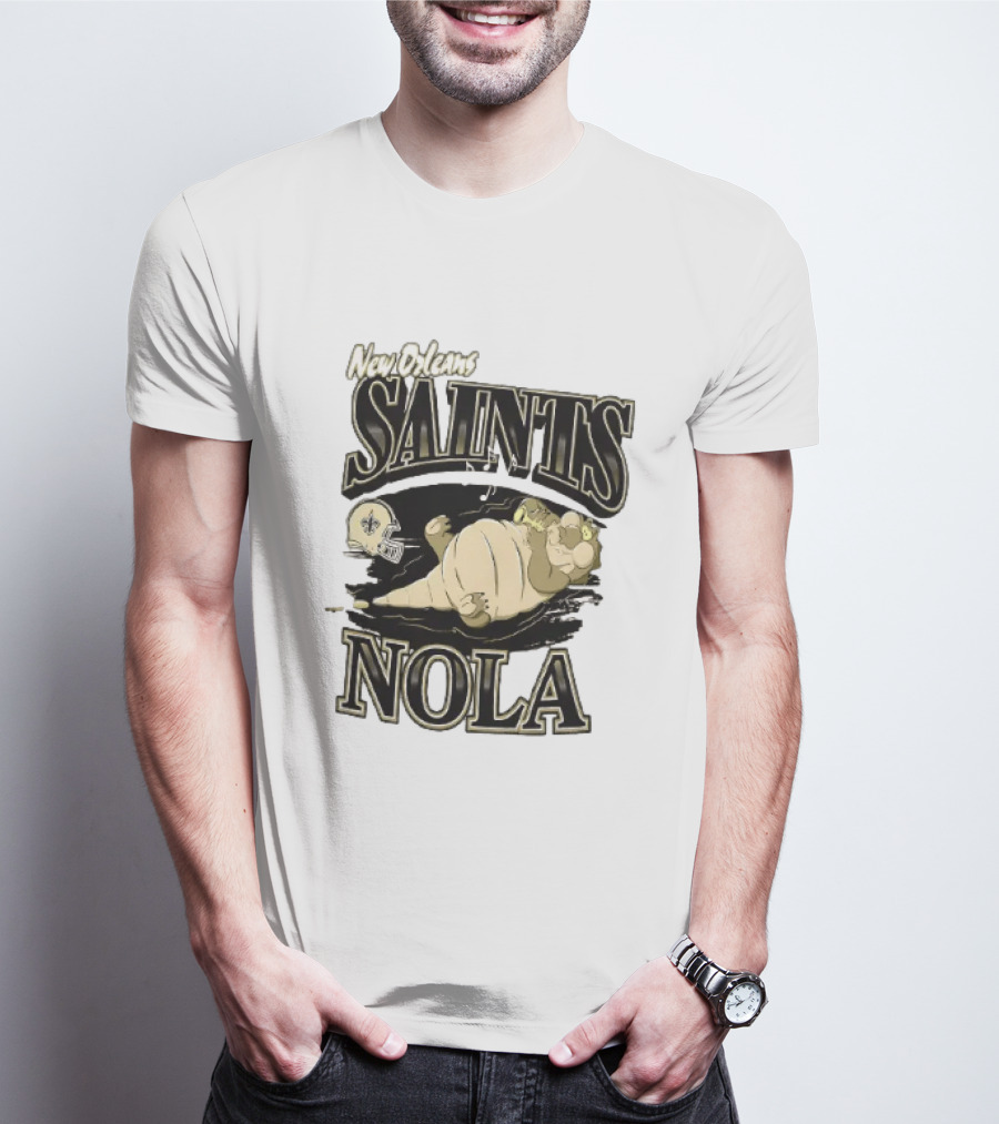 New Orleans Saints NOLA Disney Character Football T-Shirt