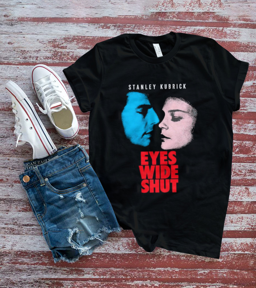 Stanley Kubrick Eyes Wide Shut Blue And Pink Faces T-Shirt
